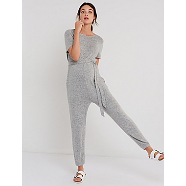 A Pea in the Pod&reg; Reversible Super Soft Maternity Jumpsuit in Grey. View a larger version of this product image.