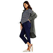 A Pea in the Pod Medium Curie Side Panel Slim Ankle Maternity Pant in Navy