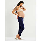 Alternate image 3 for A Pea in the Pod Medium Curie Side Panel Slim Ankle Maternity Pant in Navy