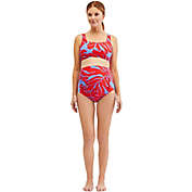 Motherhood Maternity&reg; Beach Bump&trade; 2-Piece UPF 50+ Bikini Set in Orange/Blue