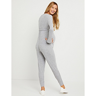 Motherhood Maternity Hacci Knit Maternity Jumpsuit. View a larger version of this product image.