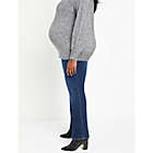 Alternate image 4 for Motherhood Maternity 2X Plus Side Stretch Bootcut Secret Fit Belly Maternity Jeans in Blue