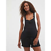 Motherhood Maternity Large French Terry Lounge Maternity Shortall in Black