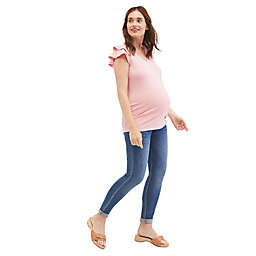 Motherhood Maternity® Jessica Simpson® X-Small Flutter Sleeve V-Neck Top in Rose