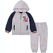 Tommy Hilfiger&reg; 2-Piece Full Zip Hoodie and Jogger Pant Set in Grey/Blue