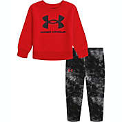Under Armour&reg; 2-Piece Big Logo Crewneck Pullover and Jogger Set in Red/Black