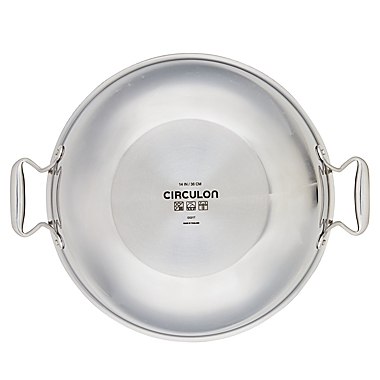 Circulon&reg; SteelShield&trade; Clad Stainless Steel 12-Inch Wok with Lid. View a larger version of this product image.