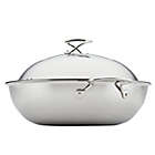 Alternate image 6 for Circulon&reg; SteelShield&trade; Clad Stainless Steel 12-Inch Wok with Lid