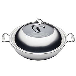 Circulon® SteelShield™ Clad Stainless Steel 12-Inch Wok with Lid