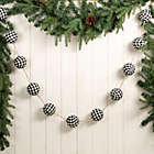 Alternate image 1 for Glitzhome&reg; 72-Inch Fabric Plaid Christmas Garlands in Black/White (Set of 2)