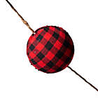 Alternate image 3 for Garland Glitzhome&reg; 72-Inch Fabric Plaid Christmas Garlands in Black/Red (Set of 2)
