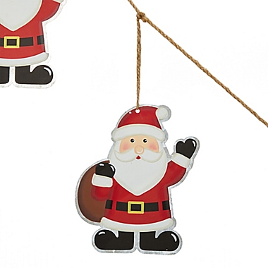 Glitzhome&reg; 72-Inch Metal Santa Christmas Garlands (Set of 2). View a larger version of this product image.