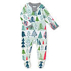 Alternate image 0 for Honest&reg; Size 0-3M Feeling Pine Organic Cotton Footed Pajama in White/Sage