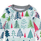 Alternate image 2 for Honest&reg; Kids Small 2-Piece Holiday Fam Jams Organic Cotton Pajama Set in White/Sage