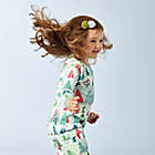 Alternate image 3 for Honest&reg; Kids Small 2-Piece Holiday Fam Jams Organic Cotton Pajama Set in White/Sage