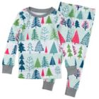 Alternate image 0 for Honest&reg; Kids Small 2-Piece Holiday Fam Jams Organic Cotton Pajama Set in White/Sage