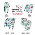Alternate image 4 for Honest&reg; Size 3T 2-Piece Holiday Fam Jams Organic Cotton Pajama Set in White/Sage