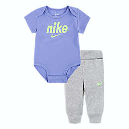 Nike® 2-Piece Bodysuit and Pant Set in Light Blue/Grey