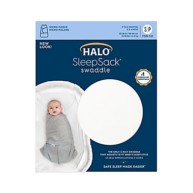 HALO&reg; SleepSack&reg; Newborn Multi-Way Micro-Fleece Swaddle in Cream. View a larger version of this product image.