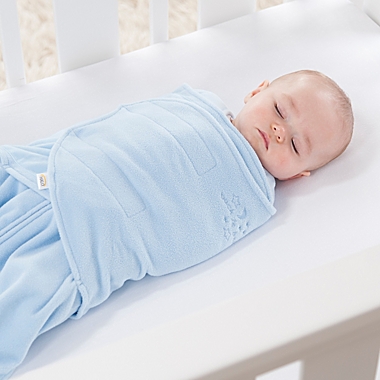 HALO&reg; SleepSack&reg; Preemie Multi-Way Micro-Fleece Swaddle in Blue. View a larger version of this product image.