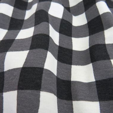 The Honest Company&reg; 2-Piece Buffalo Check Organic Cotton Christmas Pajama Set in Black/White. View a larger version of this product image.