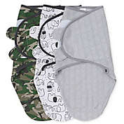 The Peanutshell&trade; 3-Pack Camo Elephant Swaddles in Grey