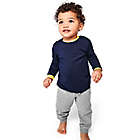 Alternate image 1 for Primary&reg; Size 18-24M Unisex Signature Long Sleeve Tee in Navy