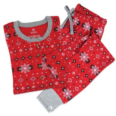 The Honest Company&reg; Men's XX-Large 2-Piece Fair Isle Organic Cotton Pajama Set in Red