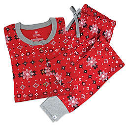The Honest Company® Men's X-Large 2-Piece Fair Isle Organic Cotton Pajama Set in Red