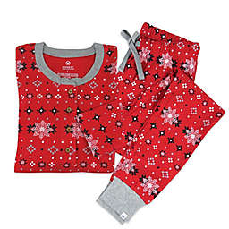The Honest Company® Women's X-Large 2-Piece Fair Isle Holiday Cotton Pajama Set