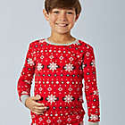 Alternate image 2 for The Honest Company&reg; Size 2T 2-Piece Fair Isle Christmas Organic Cotton Pajama Set in Red