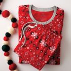 Alternate image 5 for The Honest Company&reg; Size 2T 2-Piece Fair Isle Christmas Organic Cotton Pajama Set in Red