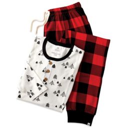 The Honest Company® Men's XX-Large 2-Piece Holiday Tartan Organic Cotton Pajama Set