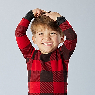 The Honest Company&reg; Kids X-Small 2-Piece Holiday Tartan Organic Cotton Pajama Set. View a larger version of this product image.