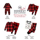 Alternate image 4 for The Honest Company&reg; Kids X-Small 2-Piece Holiday Tartan Organic Cotton Pajama Set