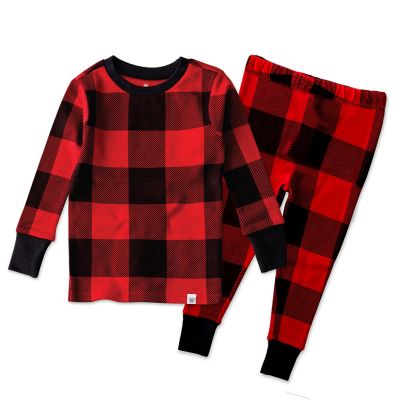 The Honest Company&reg; Kids X-Small 2-Piece Holiday Tartan Organic Cotton Pajama Set