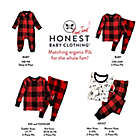Alternate image 3 for The Honest Company&reg; Holiday Tartan Organic Cotton Footed Pajama in Black/Red