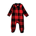 Alternate image 0 for The Honest Company&reg; Holiday Tartan Organic Cotton Footed Pajama in Black/Red