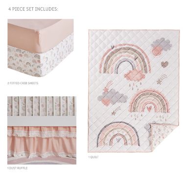 Levtex Baby&reg; Over the Rainbow 4-Piece Multicolor Crib Bedding Set. View a larger version of this product image.