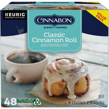 Cinnabon&reg; Classic Cinnamon Roll Flavored Coffee Keurig&reg; K-Cup&reg; Pods 48-Count. View a larger version of this product image.
