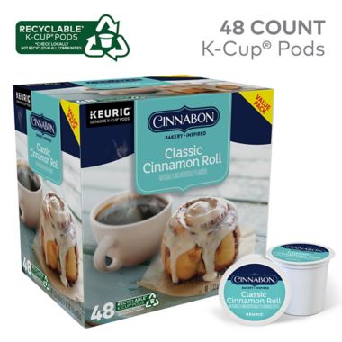 Cinnabon&reg; Classic Cinnamon Roll Flavored Coffee Keurig&reg; K-Cup&reg; Pods 48-Count. View a larger version of this product image.