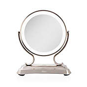 Zadro&reg; Glamour 1x/5x LED Vanity Mirror in Satin Nickel