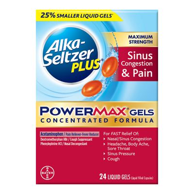 Alka-Seltzer Plus&reg; Maximum Strength 24-Count PowerMax&reg; Sinus Congestion Gels