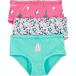 carter's® Size 4-5T 3-Pack Cat Stretch Cotton Undies in Turquoise