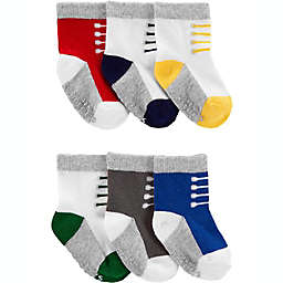 carter's® Size 0-3M 6-Pack Sneaker Bootie Socks