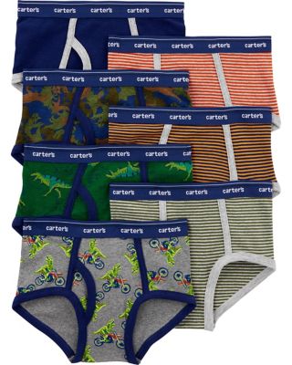 carter&#39;s&reg; Size 2T-3T 7-Pack Dino Theme Toddler Briefs