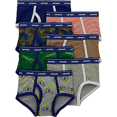 carter&#39;s&reg; Size 4T-5T 7-Pack Dino Theme Toddler Briefs. View a larger version of this product image.