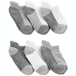 carter's® Size 12-14M 6-Pack Ankle Socks in Grey