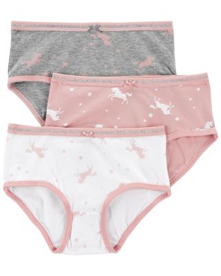 carter&#39;s&reg; Size 2T-3T 3-Pack Unicorn Theme Underwear Briefs in Pink