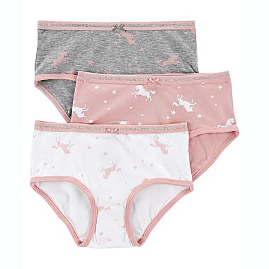 carter&#39;s&reg; Size 2T-3T 3-Pack Unicorn Theme Underwear Briefs in Pink. View a larger version of this product image.